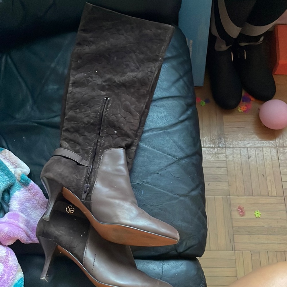 Coach heeled boots